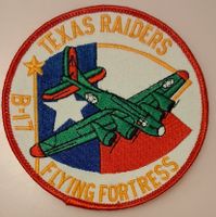 Texas Raiders B-17 Flying Fortress Aufnäher, Top Zustand!
