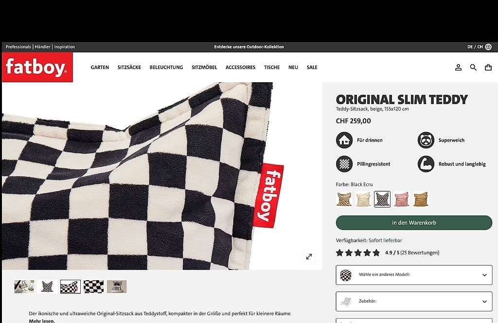 Fatboy Poltrone: Sitzsack – Nuovo e nell'imballaggio originale da Zürich venduto da awapercussion 3