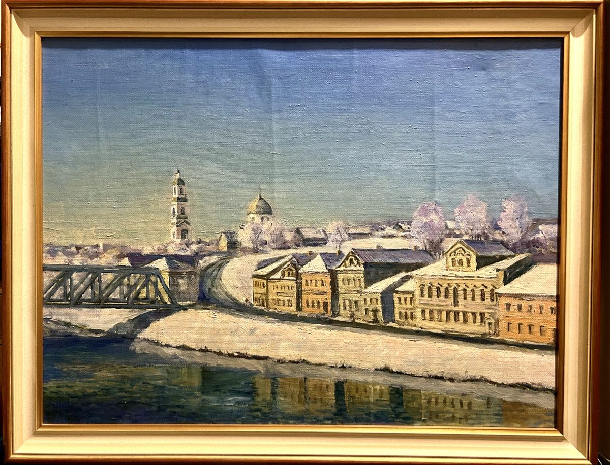Gemälde: Gemälde Winterlandschaft, signiert, gerahmt, 1991 – Gebraucht aus Derendingen von Wisu80