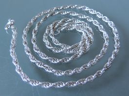 Silber 835 Doppelanker Halskette 51 cm / 2,5 mm