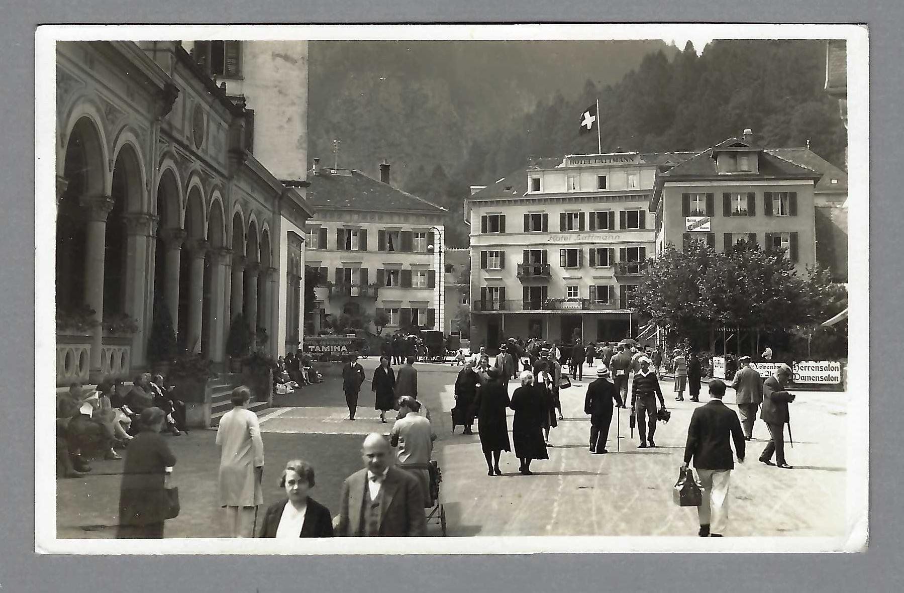 Cartoline postali: 1942, BAD RAGAZ, INNENSEITE, BELEBT. – Usato da Pura venduto da ulisse1957