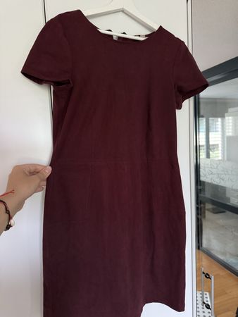 Esprit Dress, size 40, short sleeves, wine red colour