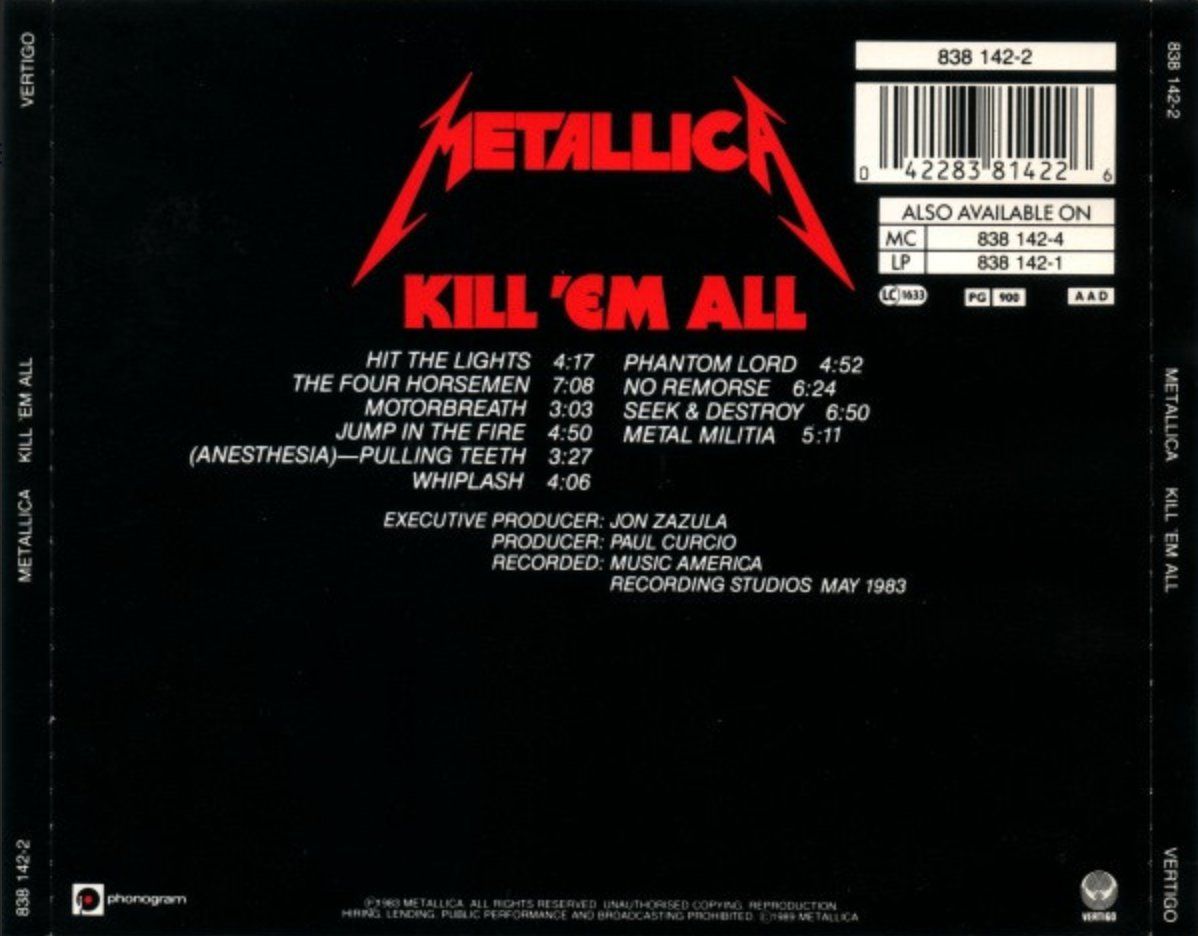 CDs: Metallica - Kill 'Em All – D'occasion à Brunnen par Barfly5 1