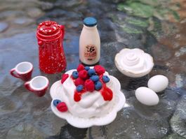 Handmade Pavlova Set für Puppenhaus