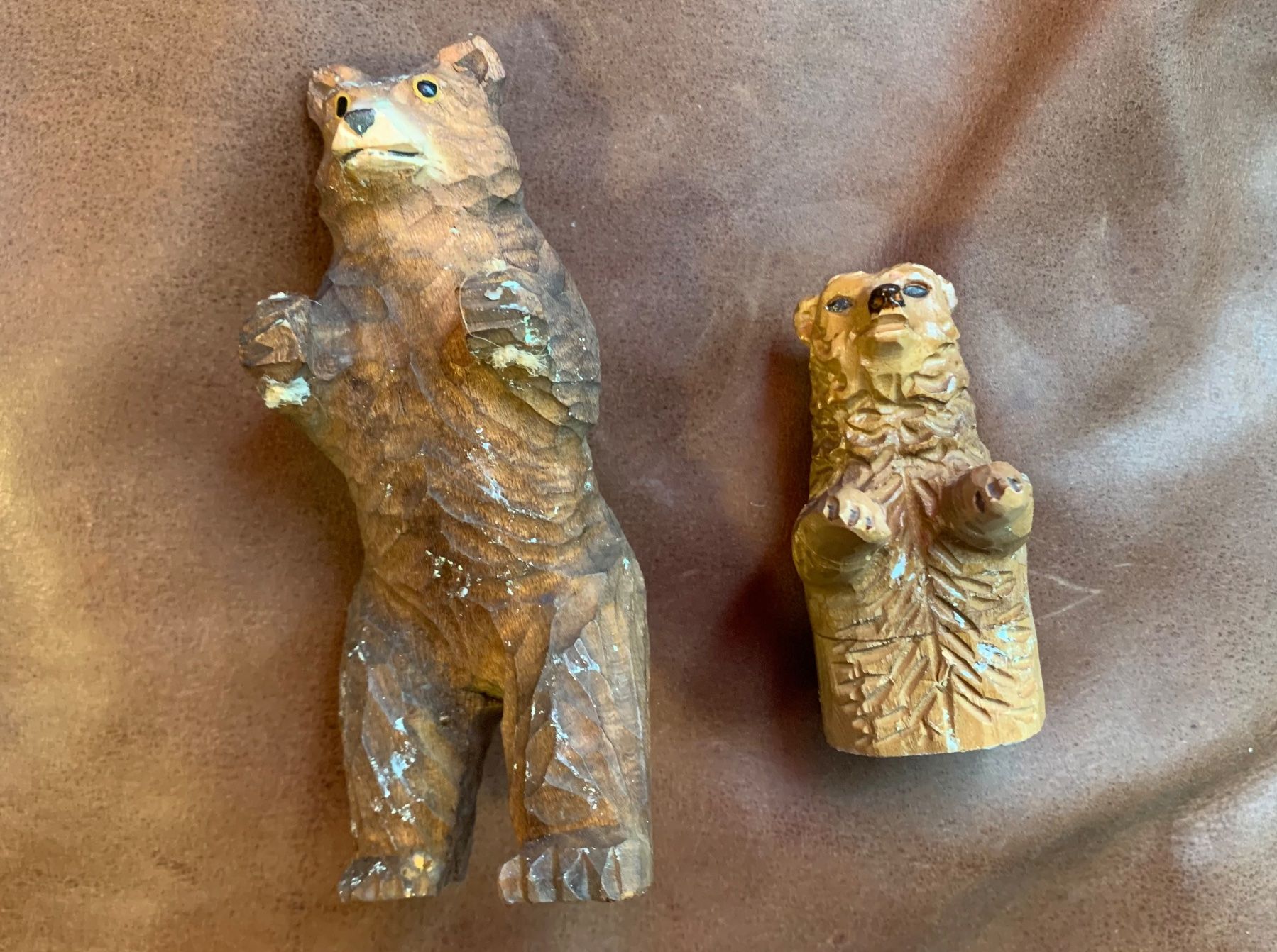 Figuren: 2 Holz-Bären, Brienz, geschnitzt, Krippe – Gebraucht aus Kloten von petrol5555 4