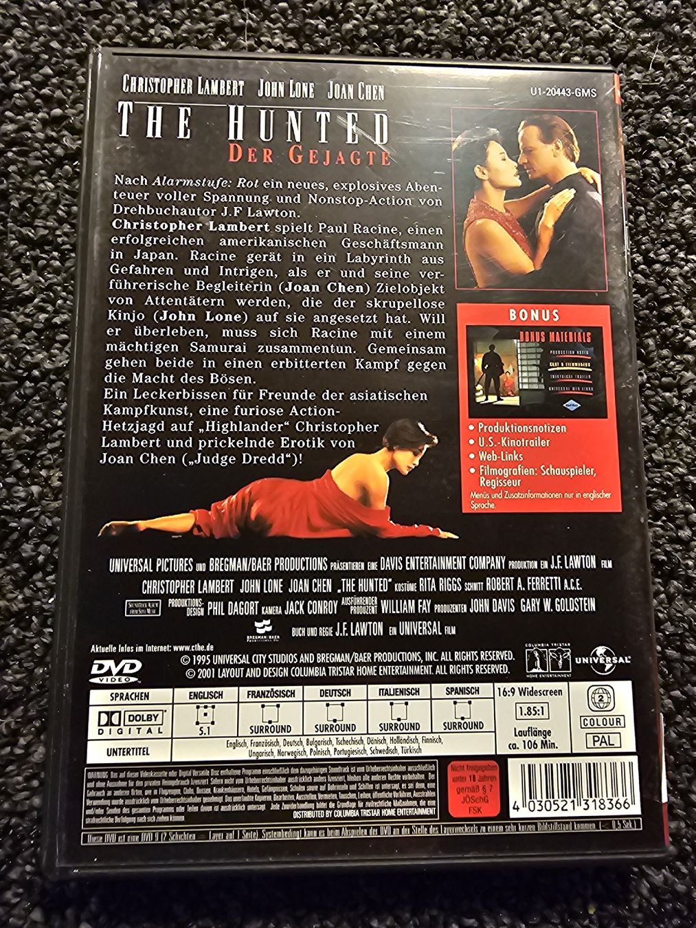 Tutti i DVDs: THE HUNTER - DER GEJAGTE(20745) – Usato da Ruswil venduto da jan_bxl5 1