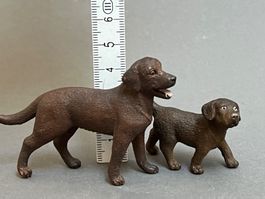 2 Schleich Labrador Hunde Welpe Hund