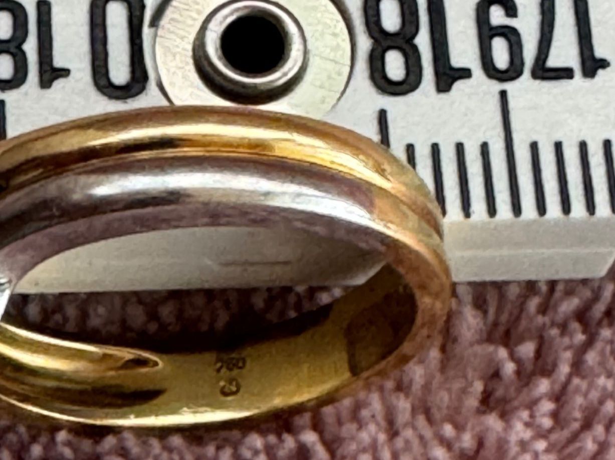 Anelli: Ring 750 GG/WG mit 1 Brillant // ca. Gr. 54 – Usato da Zäziwil venduto da blackpearl 5