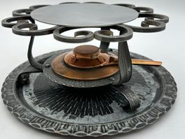 ORIGINAL Stöckli Rechaud / Stövchen aus Kupfer und Metall