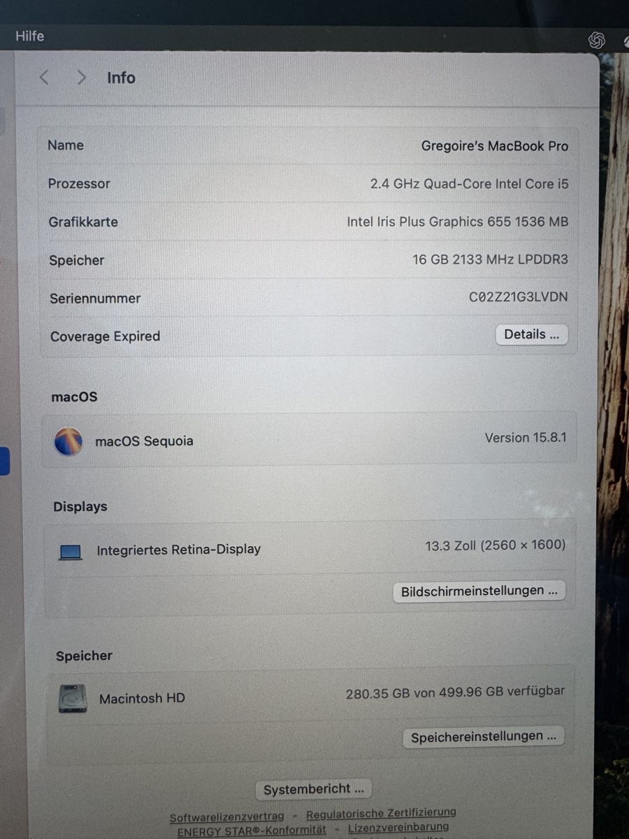 Apple Notebook: MacBook Pro 13“  – Usato da Murten venduto da sim_m5t8 5