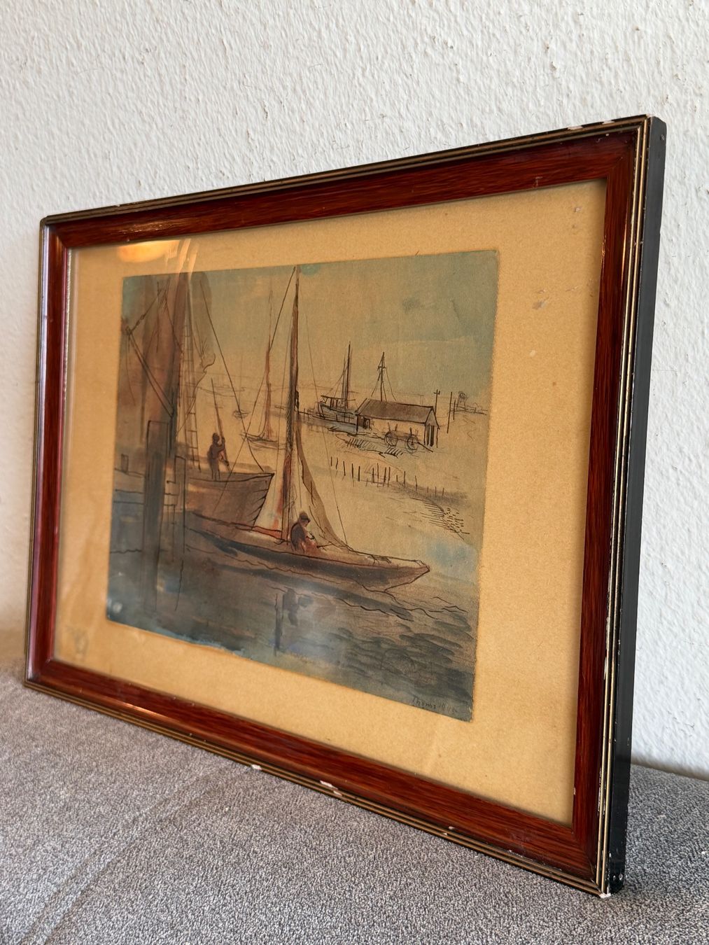 Dipinti: ERNST THOMS - Aquarell "Feldweg nach Warmsen" – Usato da Basel venduto da PAUL_ART 8