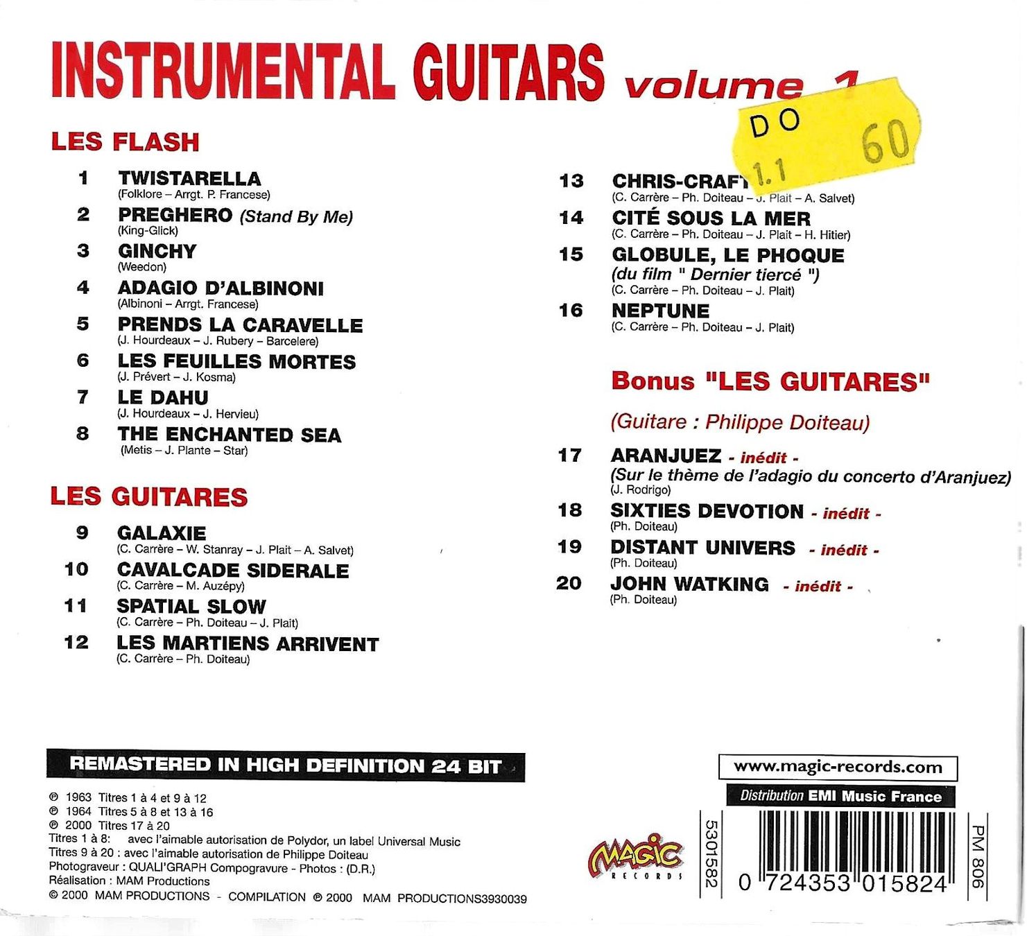 CDs: Instrumental Guitars CD Digipack - Les Guitars & Les Flash – Gebraucht aus Savagnier von Ne2065 1