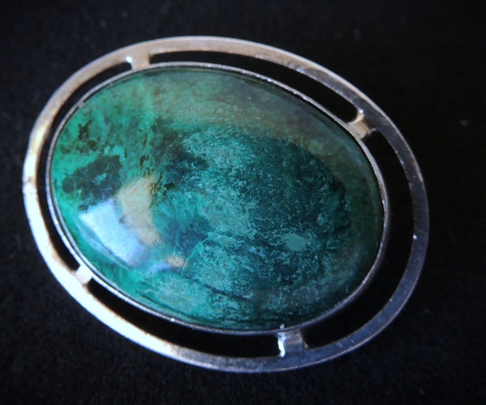 Broches & Aiguilles: Malachit Silber 925 Brosche – D'occasion à Waldenburg par schaller707 1
