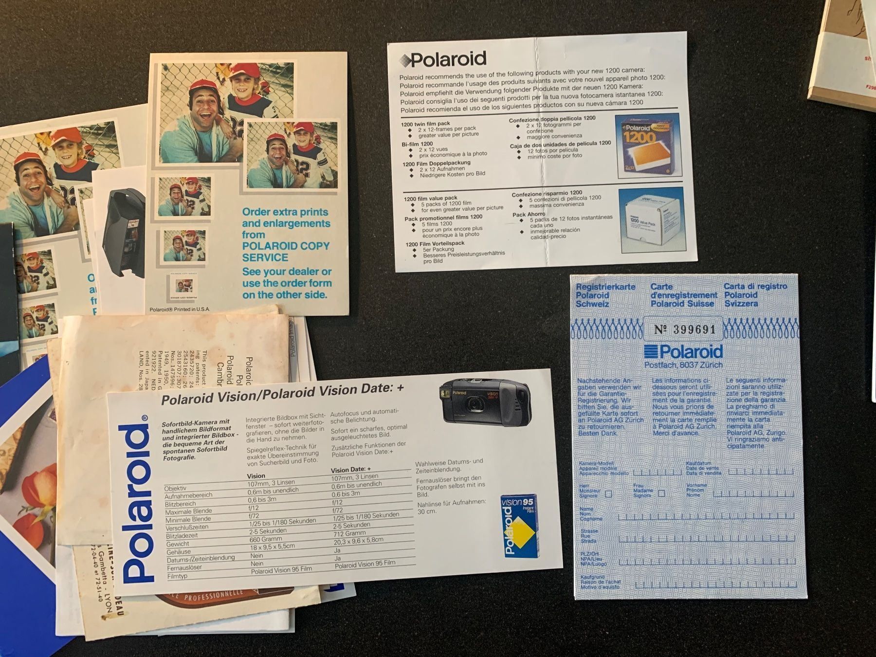 Documenti: Lot de prospectus Polaroid – Usato da Corserey venduto da instant-shop 4