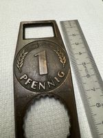 Vintage Flaschenöffner 1 Pfennig Solingen, Rarität
