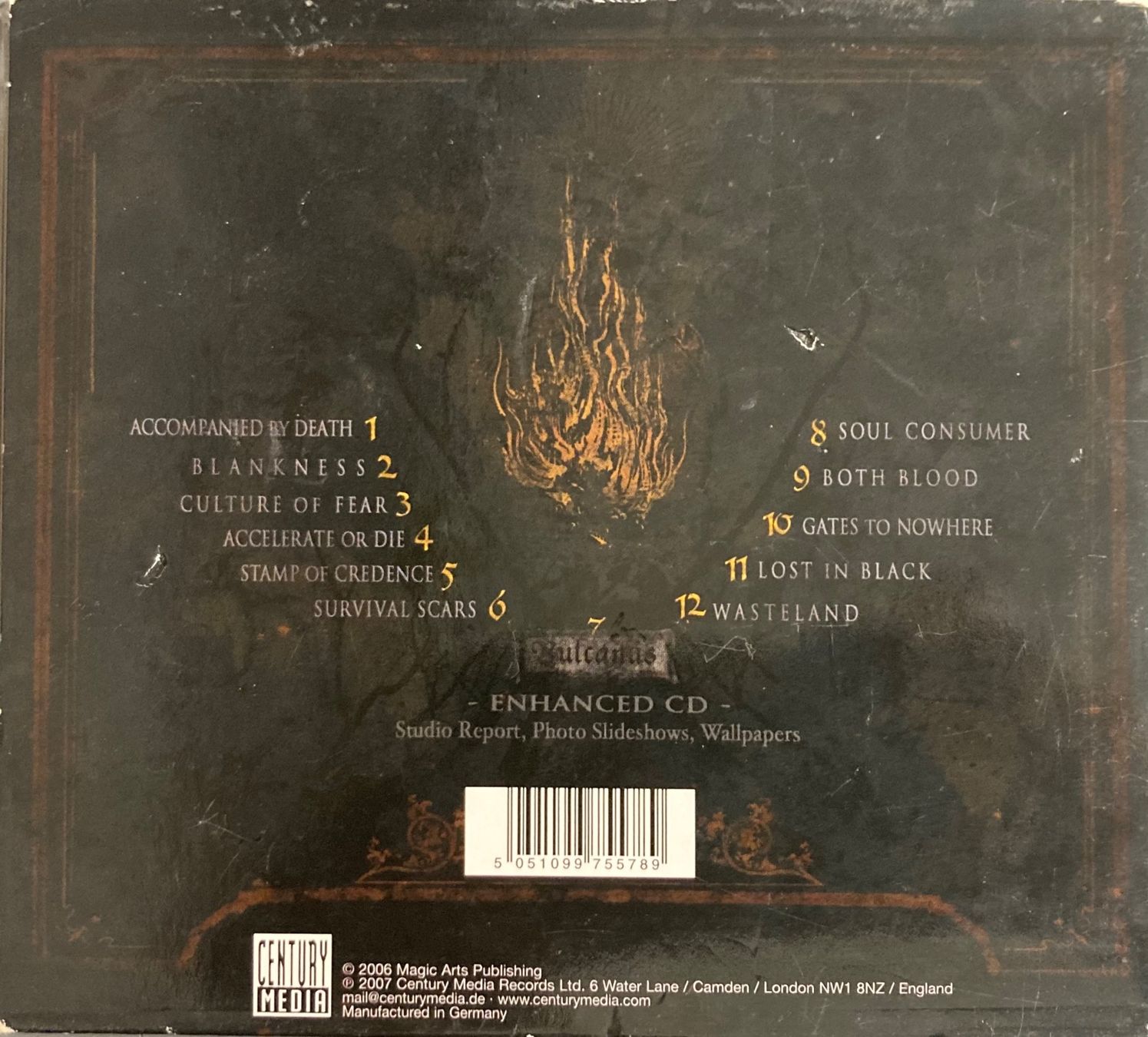 CD: FEAR MY THOUGTS - VULCANUS – Usato da Poliez-Pittet venduto da Newtown-Records 1