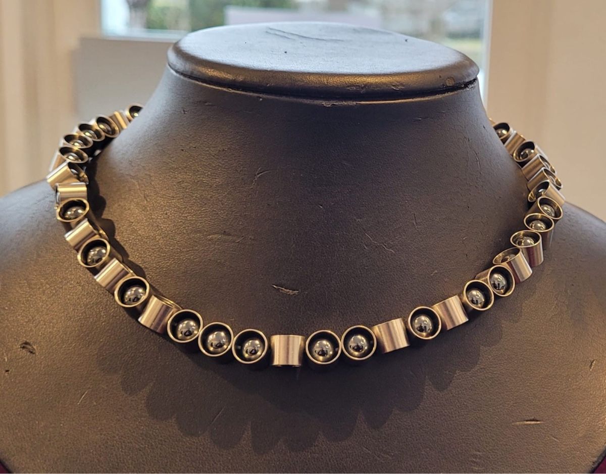 Catenine: Stahl Hämatit Collier – Nuovo e nell'imballaggio originale da Münsingen venduto da Goldschmiede_Ambrosi