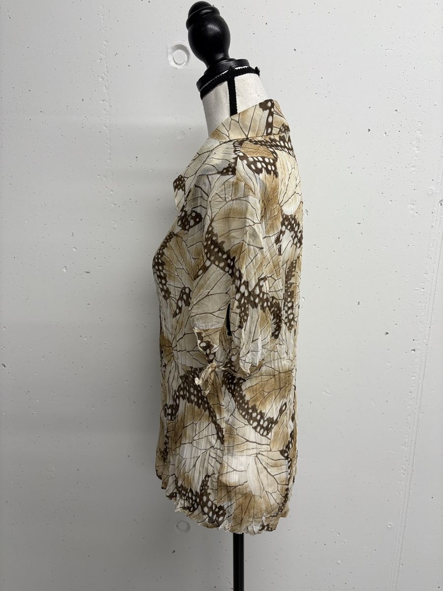 Basler Blusen: Basler Bluse Gr. 40 mit Schmetterling Print beige Crinkle – Neu (gemäss Beschreibung) aus Regensdorf von secondchancefashion 2