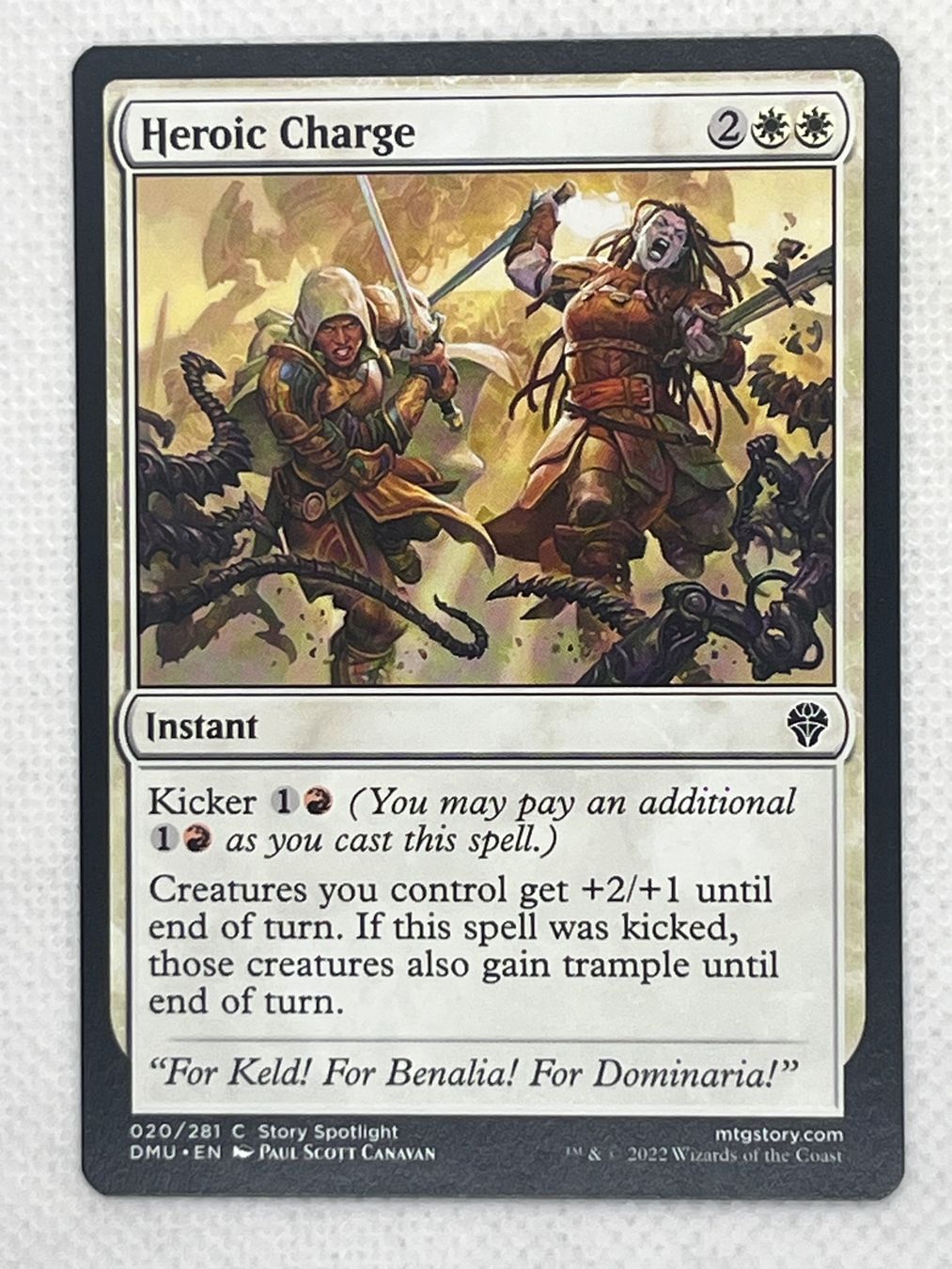 Magic The Gathering Cartes à collectionner: MTG Heroic Charge DMU 020 Englisch Common – D'occasion à Hinterkappelen par Kim1992