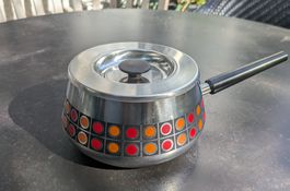 SIGG Caquelon Fonduepfanne Vintage Inox 18/8 midcentury