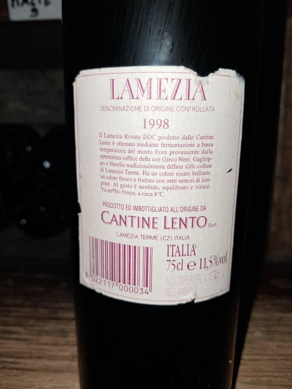 Vino: Lamezia Cantine Lento 1998 – Nuovo e nell'imballaggio originale da Le locle venduto da juliensaran 3