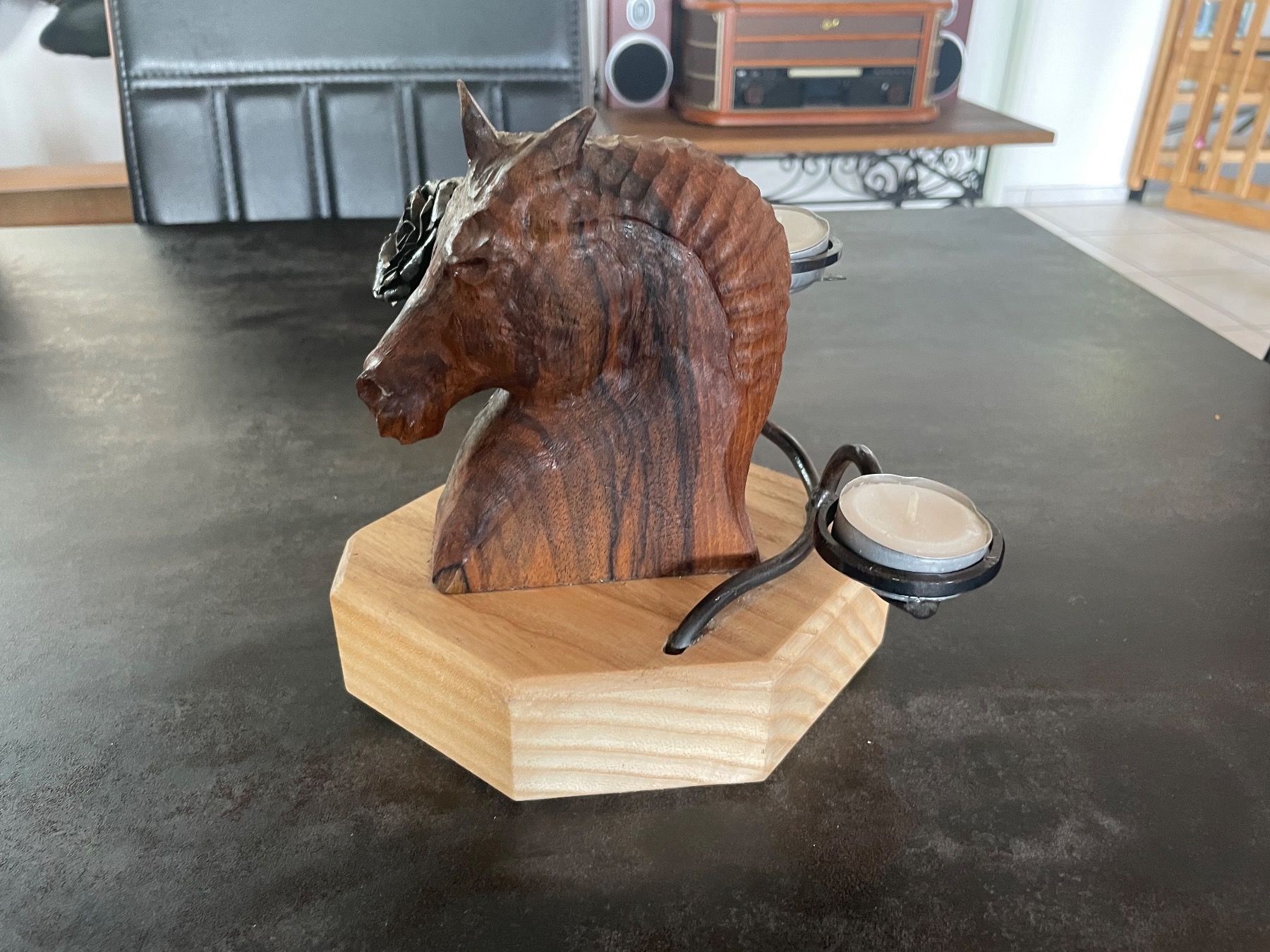 Portacandele: Bougeoir Art Déco Cheval Rose – Usato da Vallamand venduto da Bricbracbroc82 5