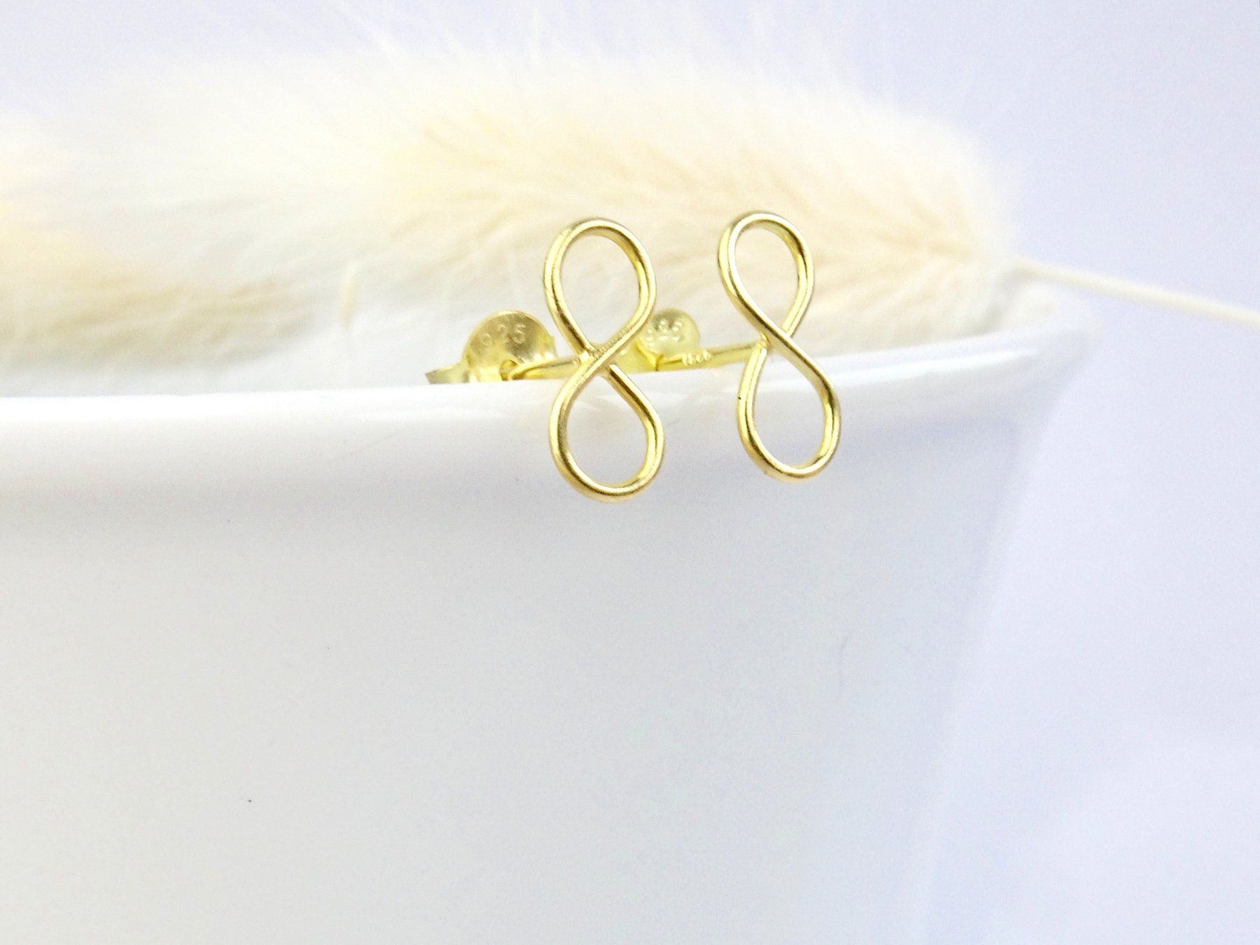 Orecchini pendenti & Orecchini a lobo: Infinity Ohrringe 925 Silber 14k vergoldet – Nuovo e nell'imballaggio originale da Stallikon venduto da Bergli18 7