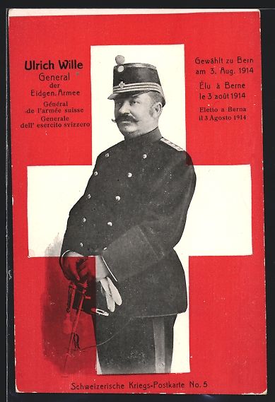 Foto, Lettere & Cartoline: Schweizer General Ulrich Wille in Unifor – Usato da Berlin venduto da bartko-reher