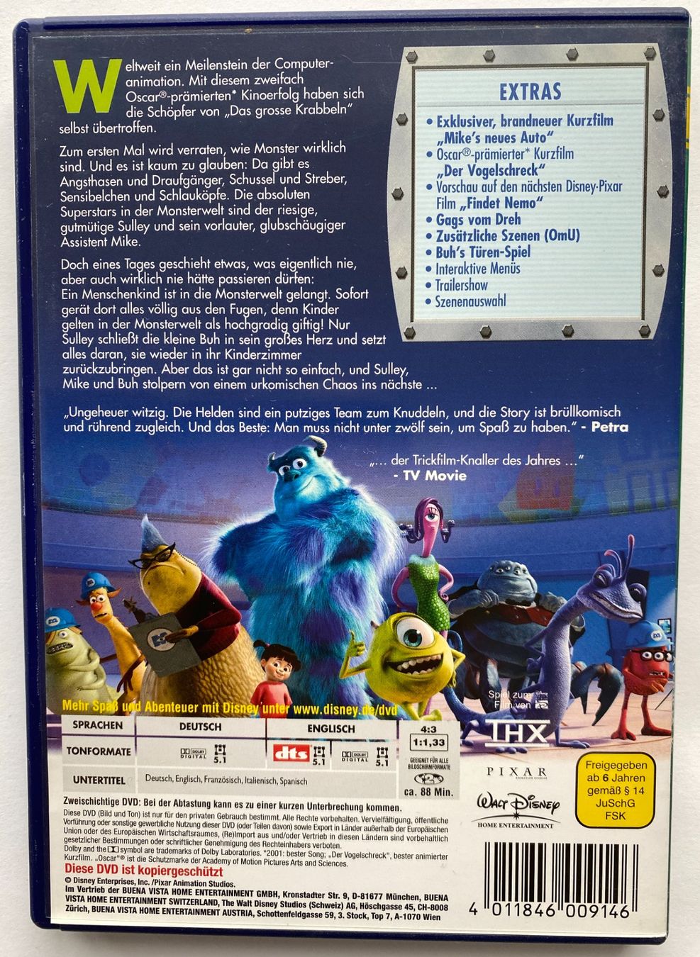 Tutti i DVDs: 4 Filme von Pixar auf DVD – Usato da Bern venduto da christianz02 1