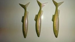 (COPIE) 3 American Shad 13 cm blanc dos vert