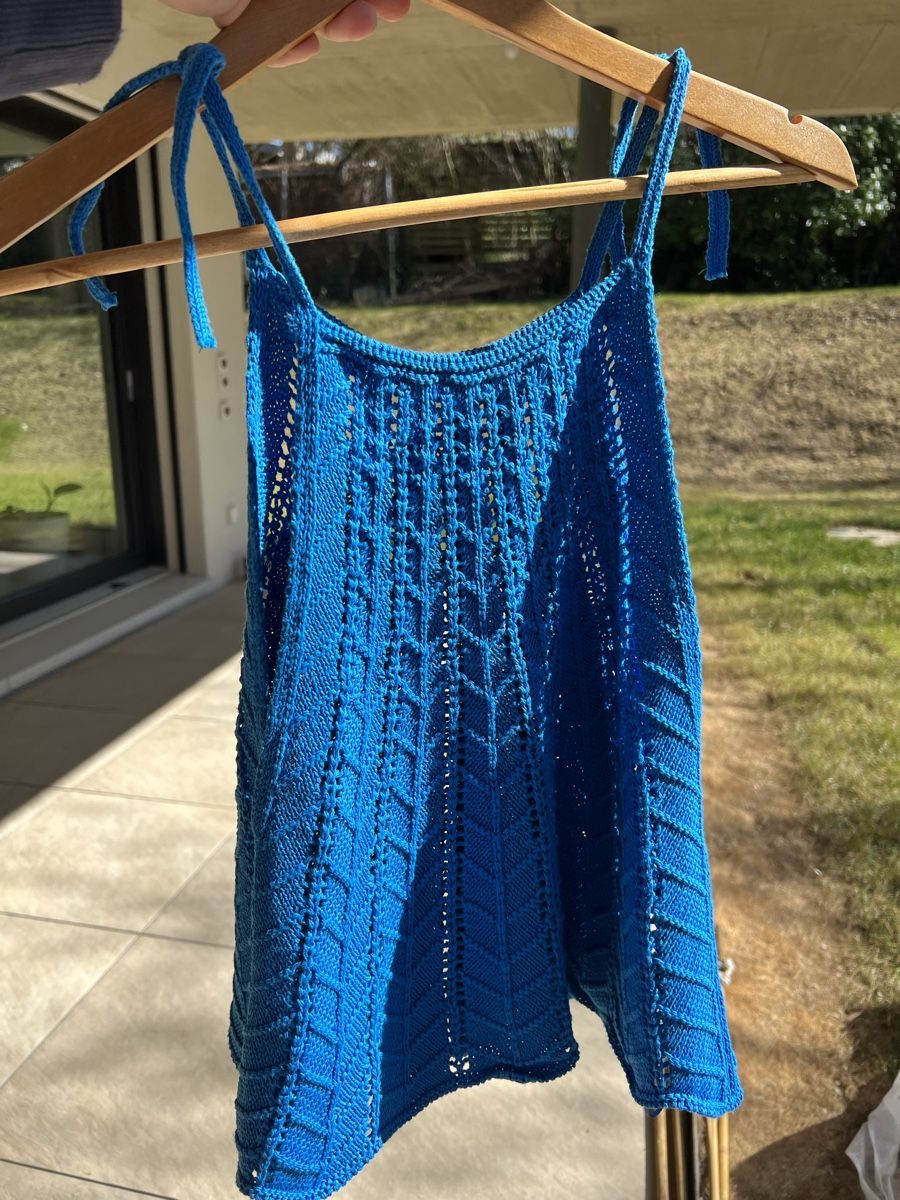 Camicette: Cotton knitted summer blouse – Nuovo (secondo la descrizione) da Corsier GE venduto da Karol_save_planet