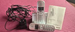 Philips Schnurlostelefon CD 240 mit Netzteil und Anleitung