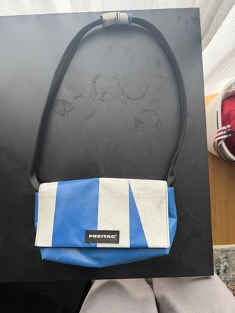 Freitag Tasche blau-weiss gestreift, Sommer-Tasche, guter Zu
