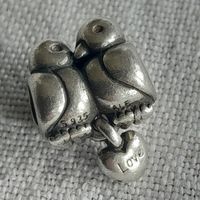 Original Pandora Charm, "Love Birds", Silber 925 mit Herz