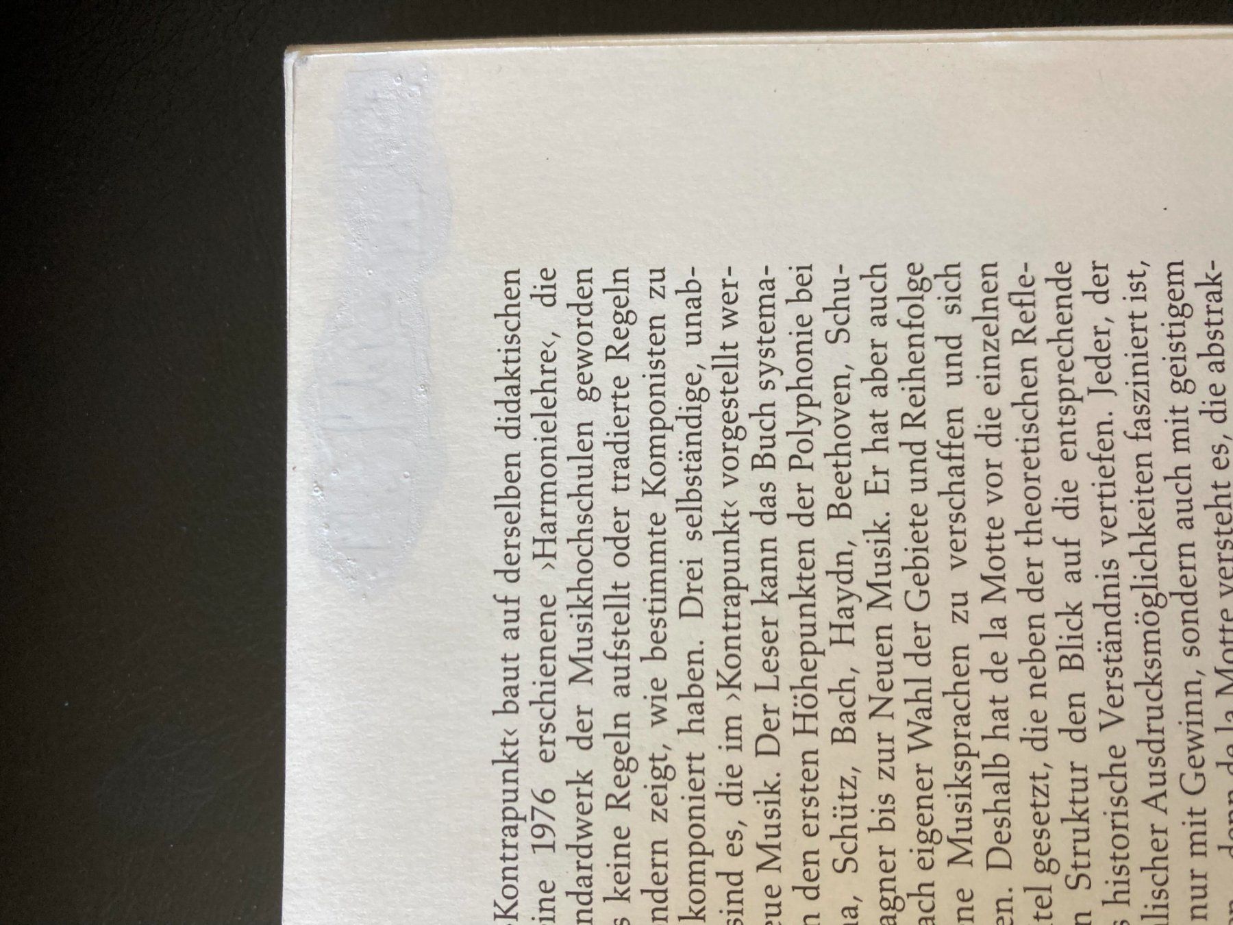 Libri: Diether de la Motte: Kontrapunkt – Usato da Zürich venduto da donpuffo 2