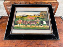 sehr schöne Appenzeller Bauernmalerei von Anna Staub 1975