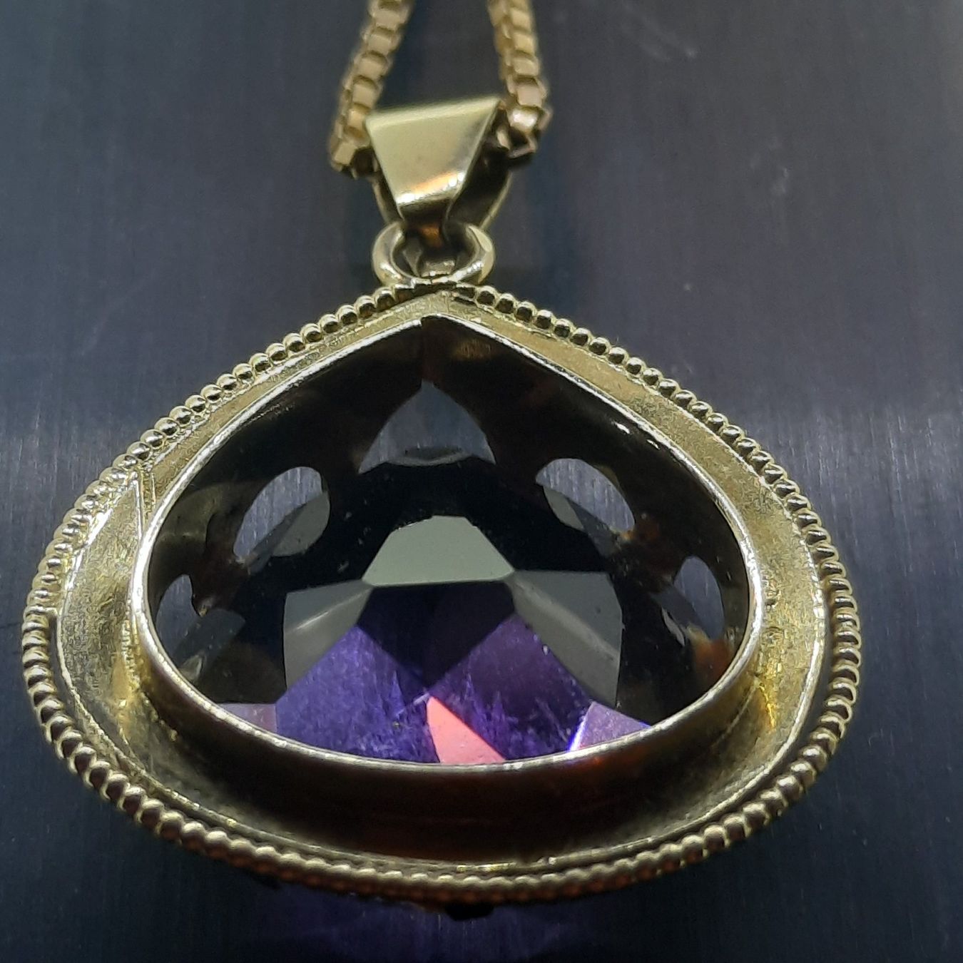 Ketten: Goldkette mit wunderschönem Amethyst – Gebraucht aus Unterägeri von Altgoldschmuck 5
