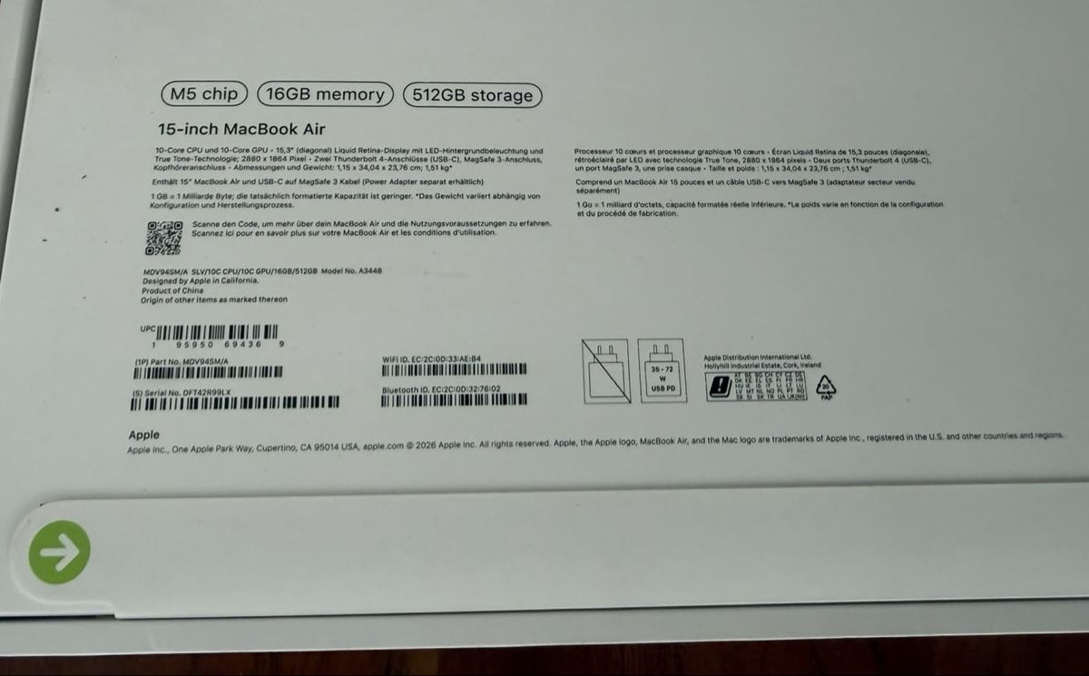 Apple Portables: 15-inch MacBook Air – Neuf avec emballage d'origine à Basel par Coscar 1