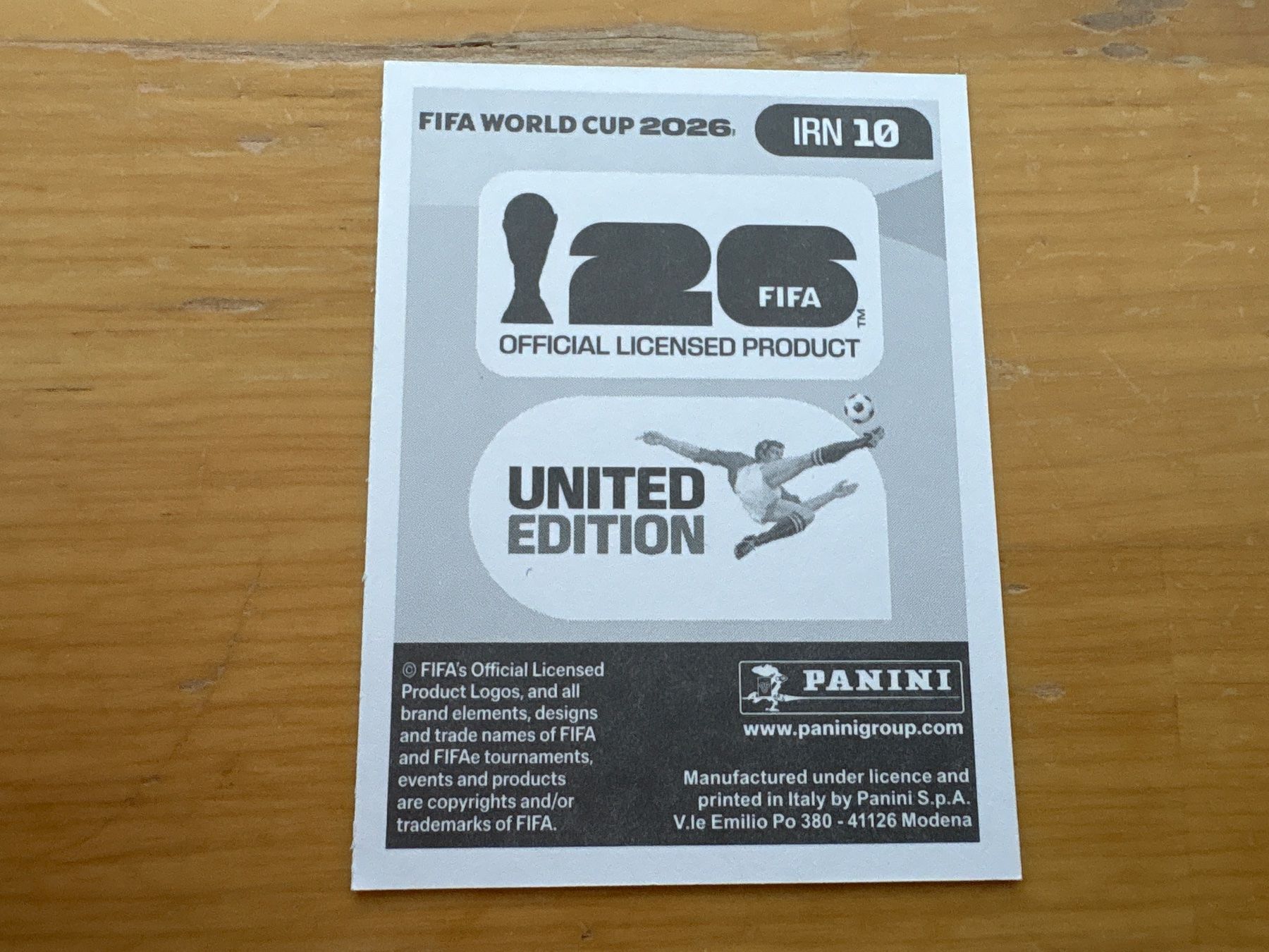 Panini Carte collezionabili: Panini 2026 IRN 10 – Nuovo (secondo la descrizione) da Elsau venduto da Cerry81 1