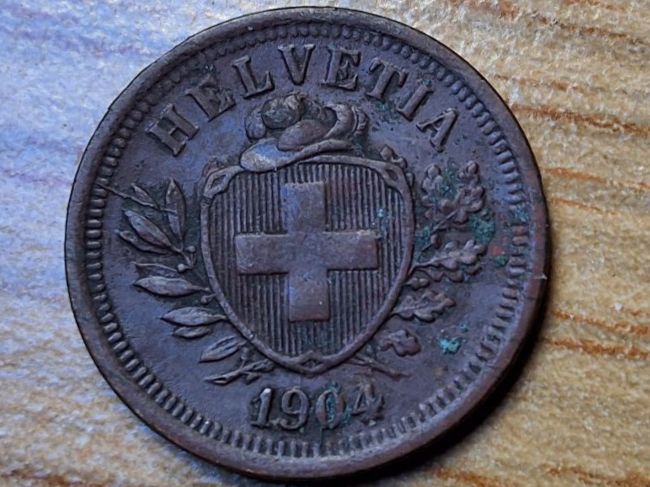 Tutti le monete: 1 Rappen 1904 - SELTEN! – Usato da Münchenstein venduto da purbach1 8