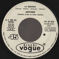 7 " ANTOINE / I RIBELLI LA SBORNIA / GOOD-BYE ITALY JUKE BOX