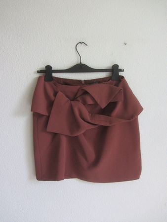 TOPSHOP - Rock mauve mit Masche 40