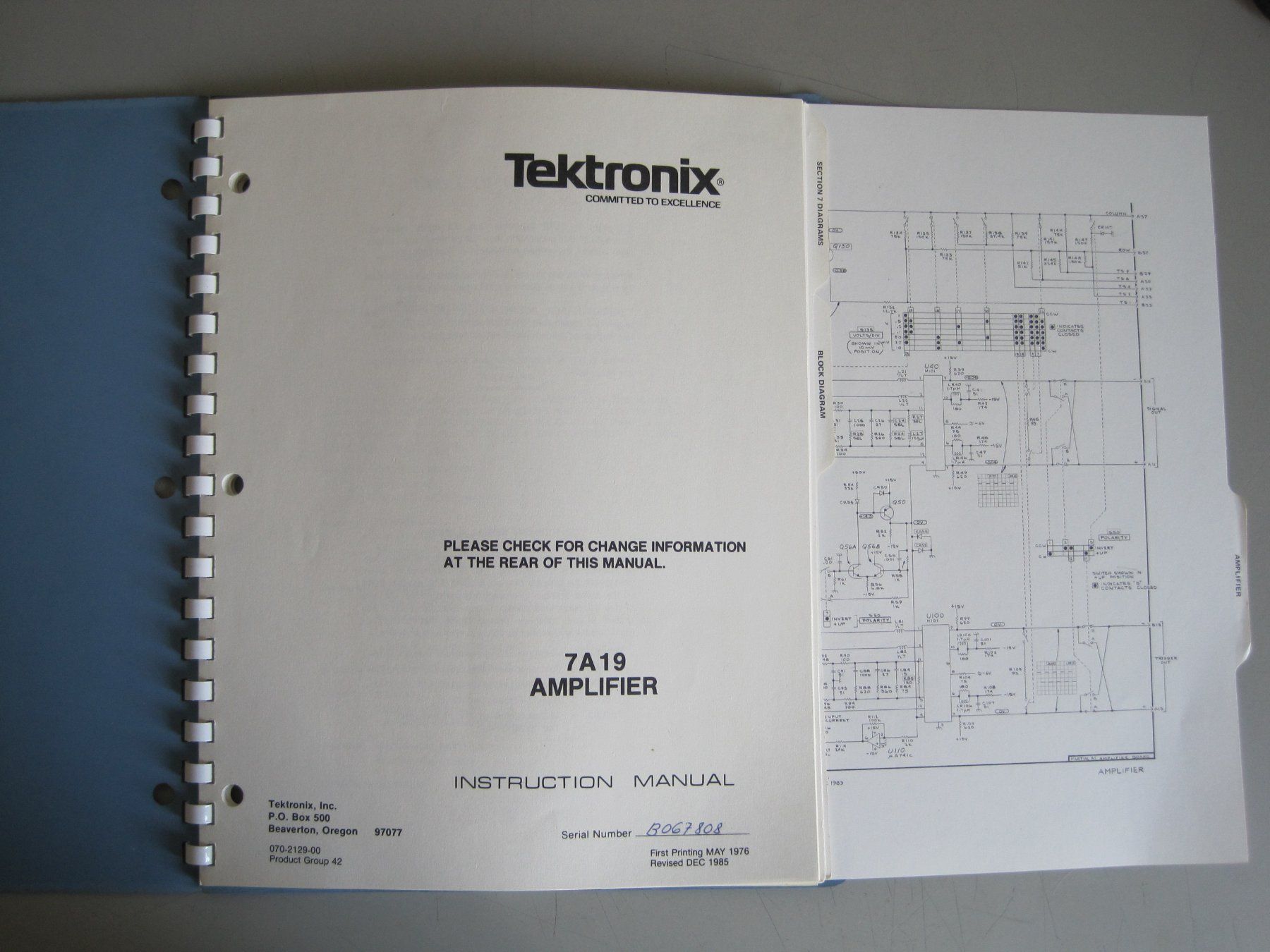 Bücher: Servicehandbuch zu Tektronix 7A19 – Gebraucht aus Dietwil von Jaenzi
