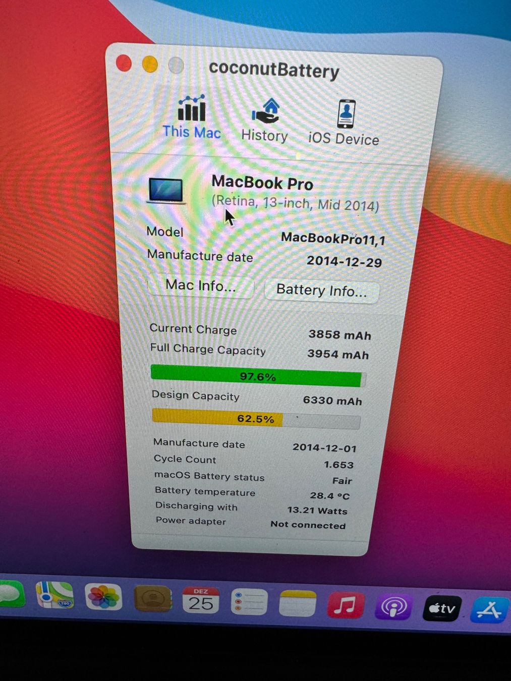 Apple Notebook: Apple MacBook Pro 13 inkl. Microsoft Office 2021 und SSD – Usato da Adliswil venduto da Busys 4