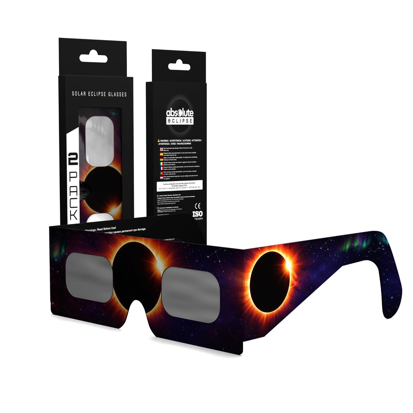 Brillen & Gläser: Pack 2 lunettes éclipse solaire 2026 – ISO 12312-2 – Neu und originalverpackt aus Carouge GE von Helio_Eyewear