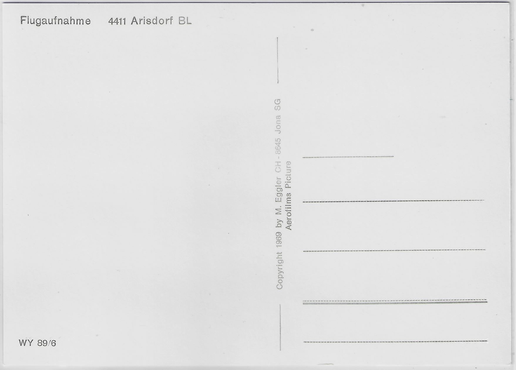 Ansichtskarten: Flugaufnahme Arisdorf BL – Antik aus Ettingen von Kartenplanet 1