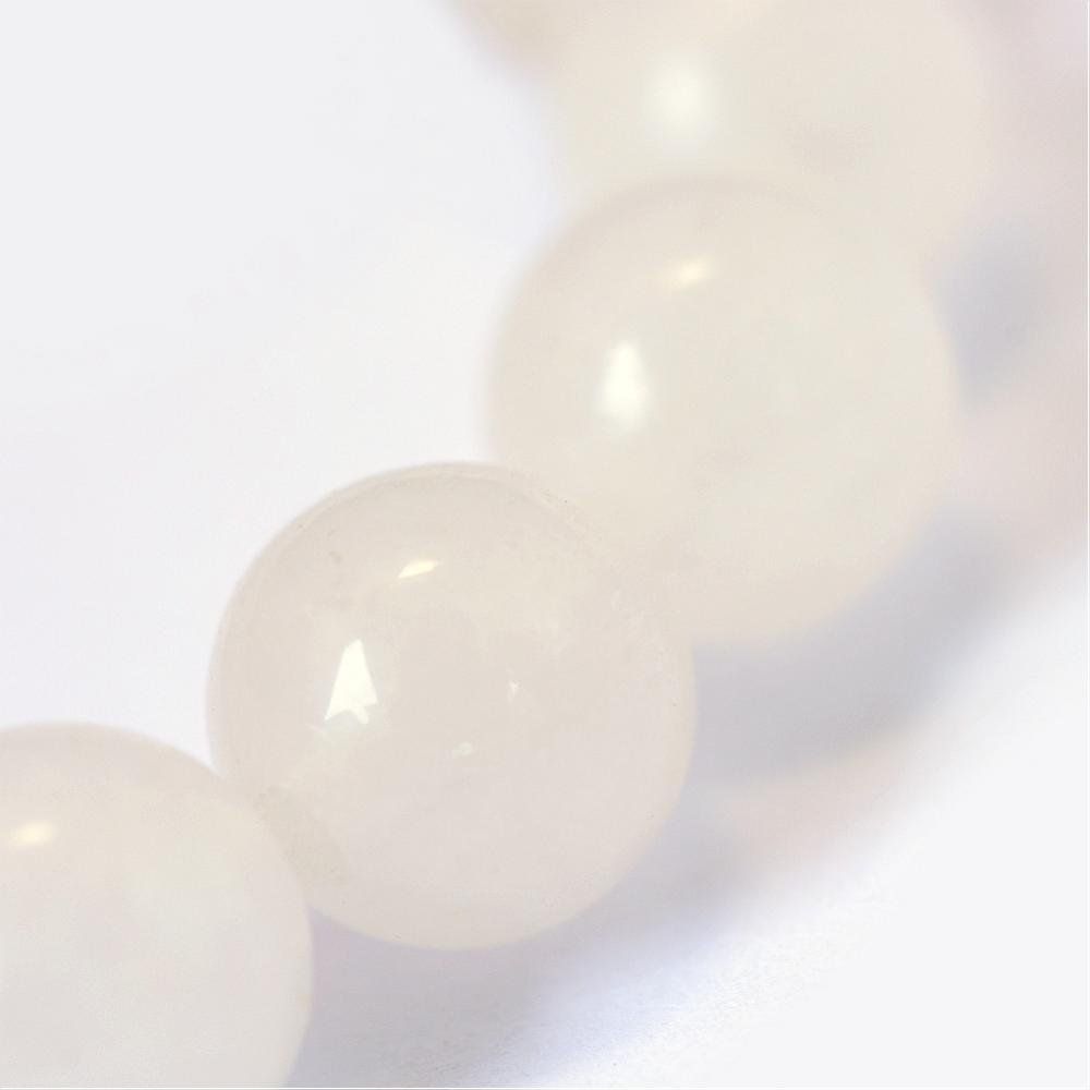 Pietre preziose: Jade Perlen 4mm weiss, 1 Strang – Nuovo (secondo la descrizione) da Alpnachstad venduto da perlengaby