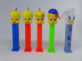 5er Set PEZ Spender Tweety Vogel - Sammlerstück für Liebh...