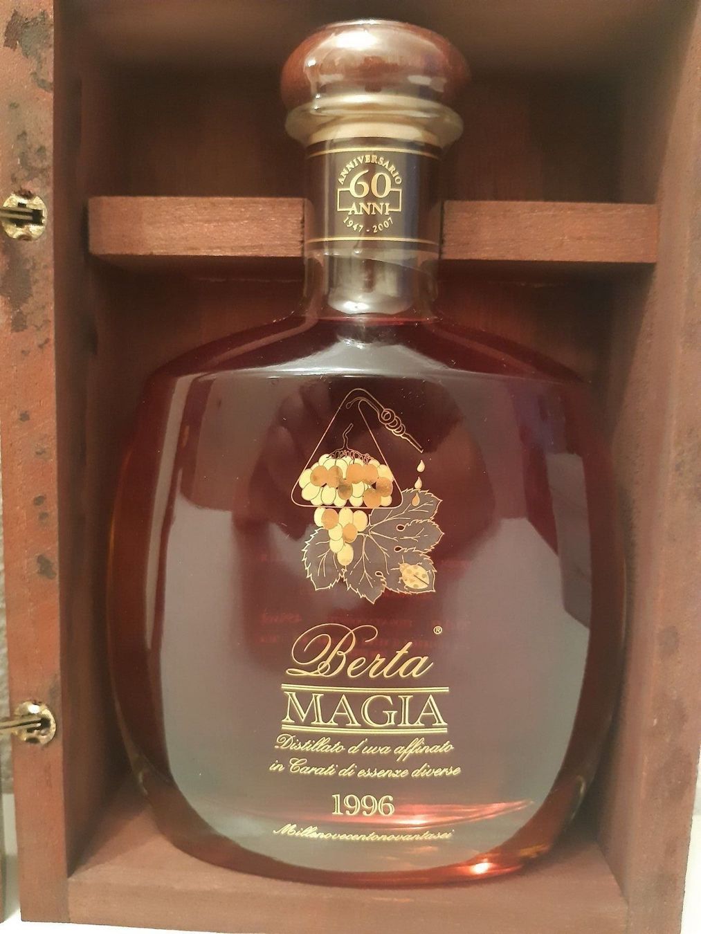 Berta Spirituosen: Berta Maggia Grappa 1996 45% inkl OHK – Neu und originalverpackt aus Elsau von Rumsammler 1