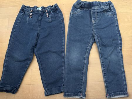 2x Jeans Obaibi 86cm (23 mois) fille